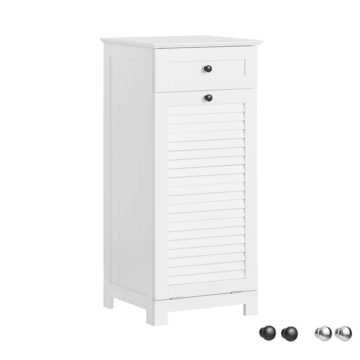 Mueble para Ropa Sucia con 1 Cesto y 1 Cajón BZR73-W SoBuy