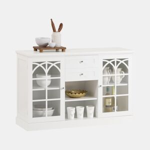 Aparador de cozinha com 2 portas e 2 gavetas FSB79-W SoBuy