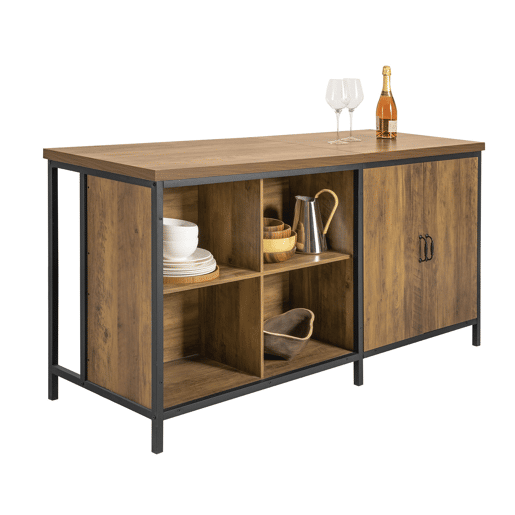 Aparador de jantar com 2 portas 4 compartimentos KNL01-F SoBuy