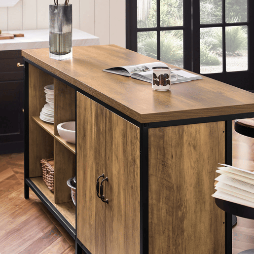 Aparador de jantar com 2 portas 4 compartimentos KNL01-F SoBuy