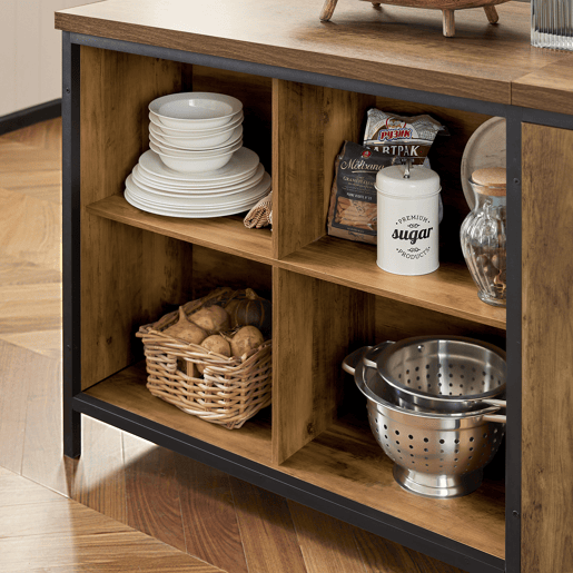 Aparador de jantar com 2 portas 4 compartimentos KNL01-F SoBuy