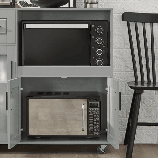 SoBuy Aparador de cozinha com rodas 3 portas e 1 gaveta FSB78-HG