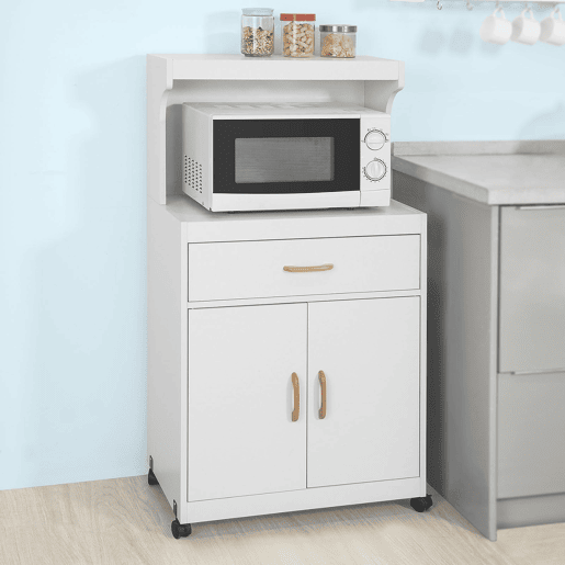 SoBuy Aparador para microondas com 2 portas e 1 gaveta FSB12-W