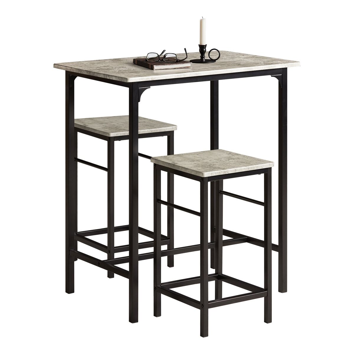 Set Mesa Alta de Bar y 2 taburetes OGT10-HG SoBuy