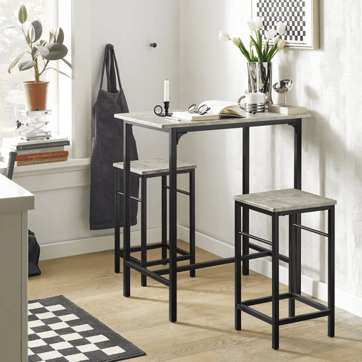 Conjunto Mesa de bar alta e 2 bancos OGT10-HG SoBuy