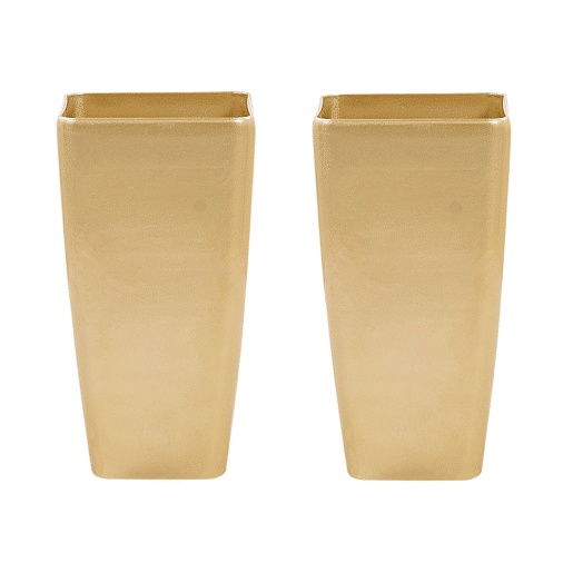 Beliani Conjunto de 2 vasos para plantas MODI