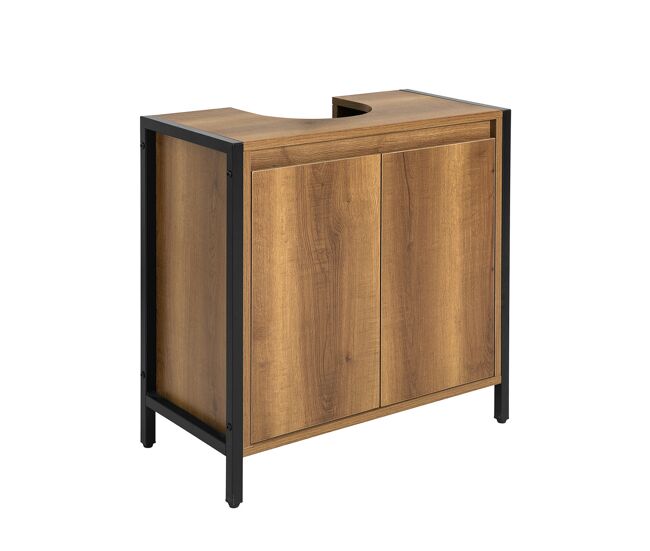 Mueble para debajo del lavabo armario de baño de suelo 1 estante y 2 puertas 60 x 30 x 60 cm bzr63-pf sobuy
