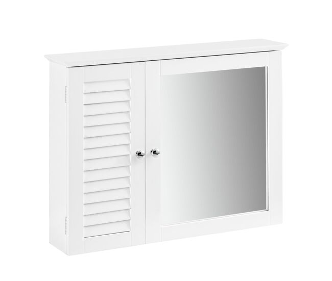 Mueble de pared con espejo armario suspendido con puerta blanco medidas: 65x15x49cm bzr55-w sobuy
