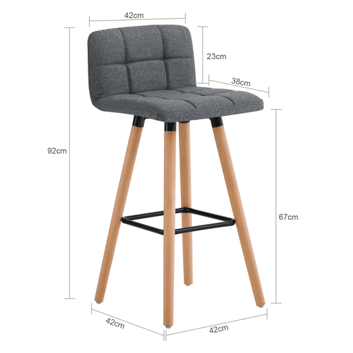 Conjunto de 2 bancos com encosto FST50-DGx2 SoBuy