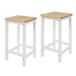 2 x Taburetes de Bar Cuadrado FST29-WNx2 SoBuy 2 x Taburetes de Bar Cuadrado FST29-WNx2 SoBuy Natural/ Blanco