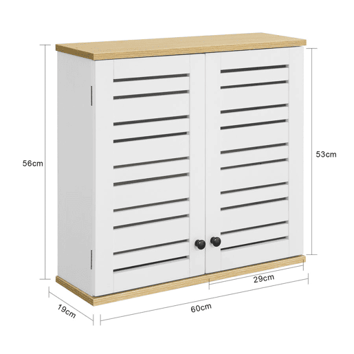 Móvel de parede com 2 portas BZR42-W SoBuy