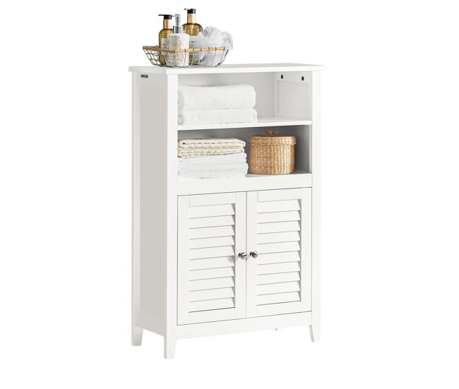 Mueble auxiliar para baño armario de baño organizador con 2 estantes y 2 puertas bzr13-w sobuy