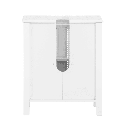 Armário de lavatório com 2 níveis e 2 portas BZR35-W SoBuy