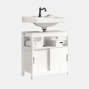 Móvel de casa de banho 1 prateleira 2 portas FRG128-W SoBuy