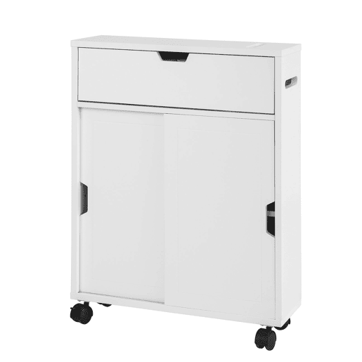 Armário utilitário de casa de banho com 2 portas e 1 gaveta BZR31-W SoBuy