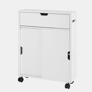 Armário utilitário de casa de banho com 2 portas e 1 gaveta BZR31-W SoBuy
