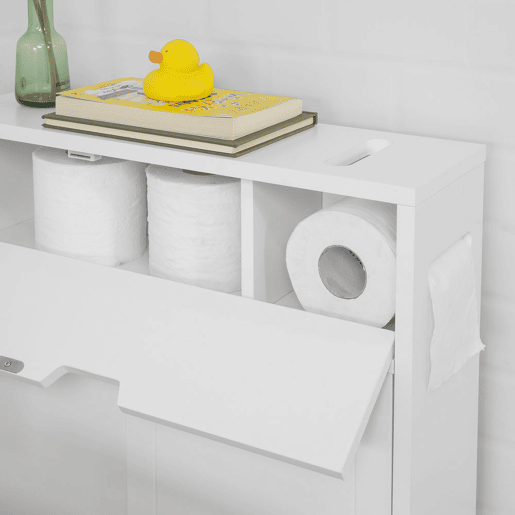 Armário utilitário de casa de banho com 2 portas e 1 gaveta BZR31-W SoBuy