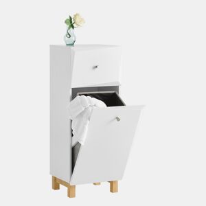 Armário para roupa suja com 1 cesto e 1 gaveta BZR93-W SoBuy