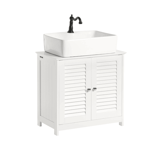 Armário de lavatório com 2 portas FRG237-W SoBuy