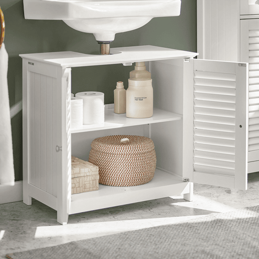 Armário de lavatório com 2 portas FRG237-W SoBuy