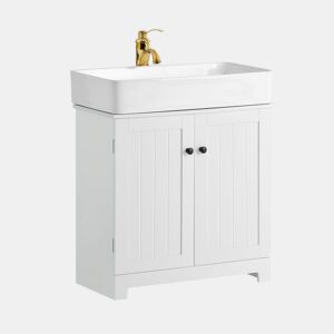 SoBuy BZR18-W Móvel de lavatório com 2 prateleiras