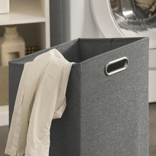 Armário de casa de banho com 1 cesto para roupa suja e 1 gaveta BZR66-W SoBuy