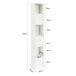 Mueble Columna de Baño con 2 Puertas y 2 Cajones STR10-W SoBuy Mueble Columna de Baño con 2 Puertas y 2 Cajones STR10-W SoBuy Blanco