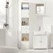 Mueble Columna de Baño con 2 Puertas y 2 Cajones STR10-W SoBuy Mueble Columna de Baño con 2 Puertas y 2 Cajones STR10-W SoBuy Blanco