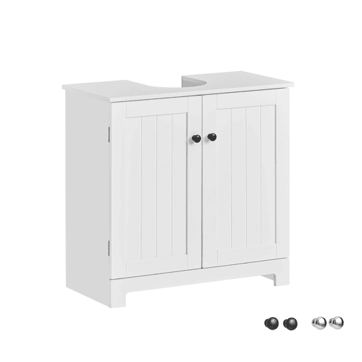 Armário de casa de banho com 1 prateleira e 2 portas BZR18-II-W SoBuy