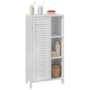 Armário de casa de banho com 1 porta e 3 prateleiras BZR39-W SoBuy