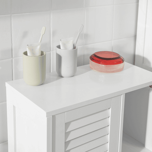 Armário de casa de banho com 1 porta e 3 prateleiras BZR39-W SoBuy