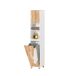 Armario para Baño Alto con 1 Puerta y 2 Estantes BZR74-W SoBuy Armario para Baño Alto con 1 Puerta y 2 Estantes BZR74-W SoBuy Blanco