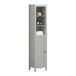 Armario Alto baño con 3 Estantes y 1 Puerta BZR68-HG SoBuy Armario Alto baño con 3 Estantes y 1 Puerta BZR68-HG SoBuy Gris Claro
