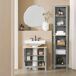 Armario Alto baño con 3 Estantes y 1 Puerta BZR68-HG SoBuy Armario Alto baño con 3 Estantes y 1 Puerta BZR68-HG SoBuy Gris Claro