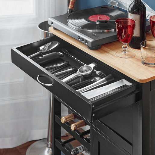 Carrinho de cozinha com 3 portas e 1 gaveta FKW45-SCH SoBuy