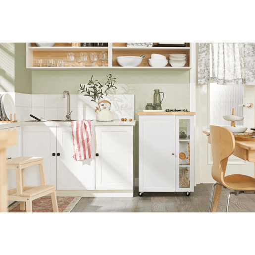 SoBuy Carrinho de cozinha 3 prateleiras 1 porta FKW75-WN