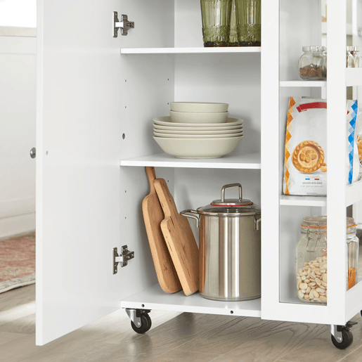 SoBuy Carrinho de cozinha 3 prateleiras 1 porta FKW75-WN