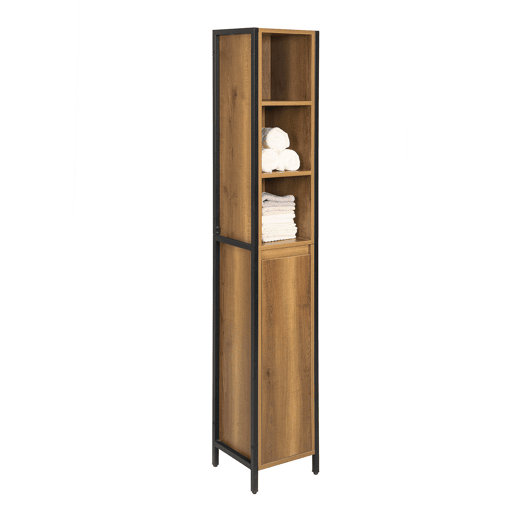 Móvel alto de casa de banho com 3 compartimentos BZR62-PF SoBuy