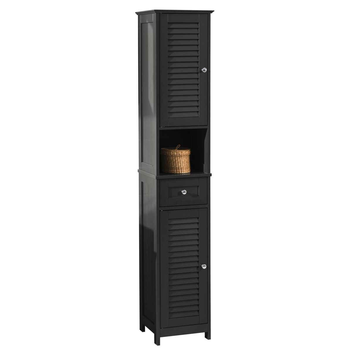 Mueble Columna de baño 2 Puertas y 1 Cajón FRG236-DG SoBuy