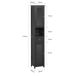 Mueble Columna de baño 2 Puertas y 1 Cajón FRG236-DG SoBuy Mueble Columna de baño 2 Puertas y 1 Cajón FRG236-DG SoBuy Gris
