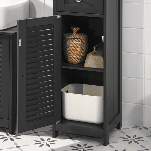 Móvel de casa de banho com 2 portas e 1 gaveta FRG236-DG SoBuy
