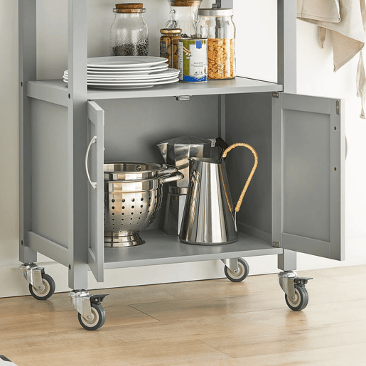 Carrinho de cozinha com tampo de mesa em aço inoxidável FKW22-HG SoBuy