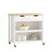 SoBuy Carrito de Cocina con 2 cajones y 2 estantes FKW74-SCH 100 SoBuy Carrito de Cocina con 2 cajones y 2 estantes FKW74-SCH 100 Blanco