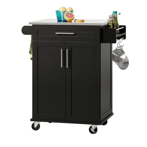 Carrinho de cozinha com porta e gaveta FKW110-SCH SoBuy