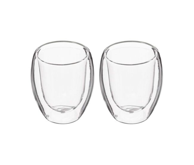 Juego de tazas de café secret de gourmet cristal transparente (7 cl)
