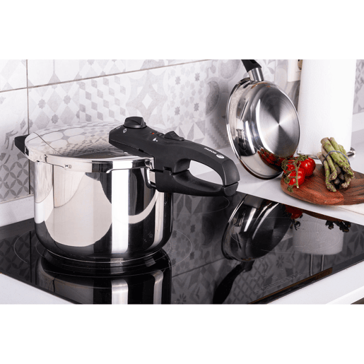 FAGOR Duo 6 Panela de Pressão 6 L, Indução, Aço Inoxidável 1810, 2 Níveis Pressão, 5 Sistemas de Segurança, , Prata