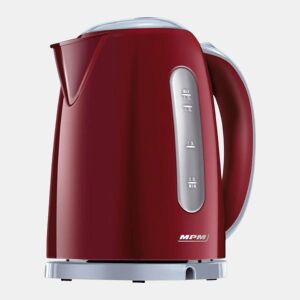 MPM MCZ-85B2 Jarro Elétrico 1.7L, Chaleira Eléctrica, Sem fios, Desligamento Automático, Resistência Oculta, Base 360, 2200, Vermelho