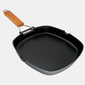 Wecook Ecostone Frigideira de Grelha Indução, 28 x 28 cm, Anti-aderente Ecológico PFOA-Free, Alumínio Fundido, , Preto