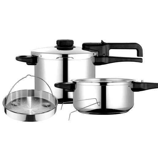 FAGOR DUAL Xpress 64 Panela de Pressão 6 + 4 L, Indução, Aço Inoxidável 1810, Regulador de pressão, 5 Sistemas de Segurança, , Prata