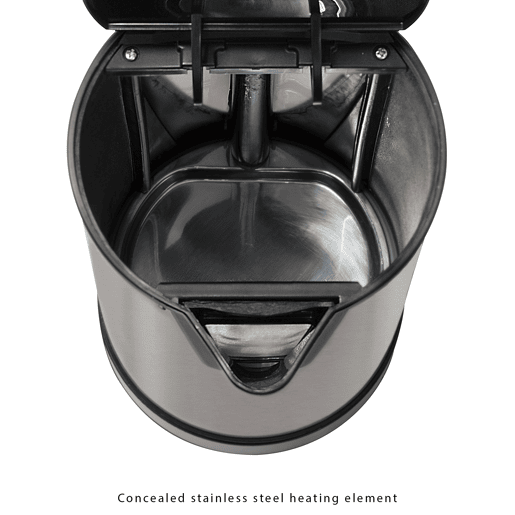 Clatronic WKS 3288 Jarro Elétrico 1,7 L, Chaleira Eléctrica, Inoxidável sem BPA, Sem Fios, Sistema de Aquecimento Oculto, 2200, Branco